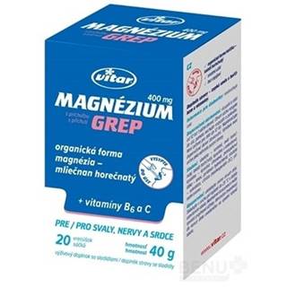 VITAR Magnézium 400 mg + vitamíny B6 a C 20 vrecúšok