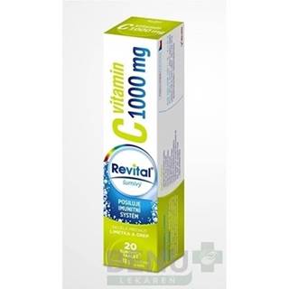 REVITAL Vitamín C 1000 mg limetka a grep 20 šumivých tabliet