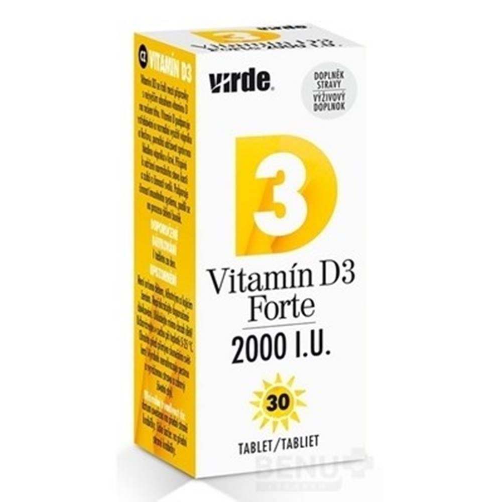 Virde VIRDE Vitamín D3 forte 2000 I.U. 30 tabliet