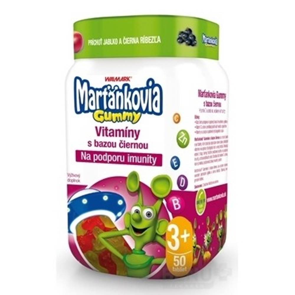 Walmark WALMARK Marťankovia gummy vitamíny s bazou čiernou 50 kusov
