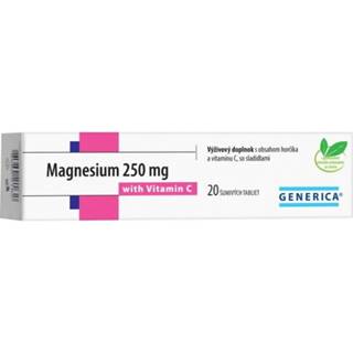 GENERICA Magnesium 250 mg + vitamín C 20 šumivých tabliet