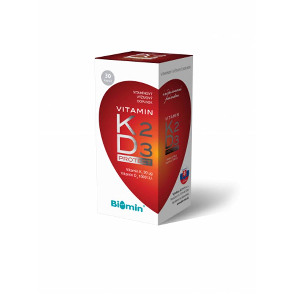 BIOMIN, a.s. Biomin Vitamín K2 + vitamín D3 Protect 60 cps