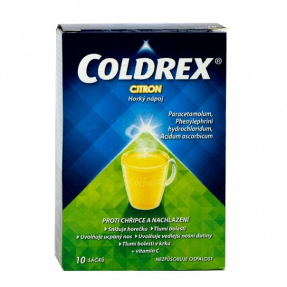 OMEGA PHARMA a.s. Coldrex Horúci nápoj citrón 10 vrecúšok