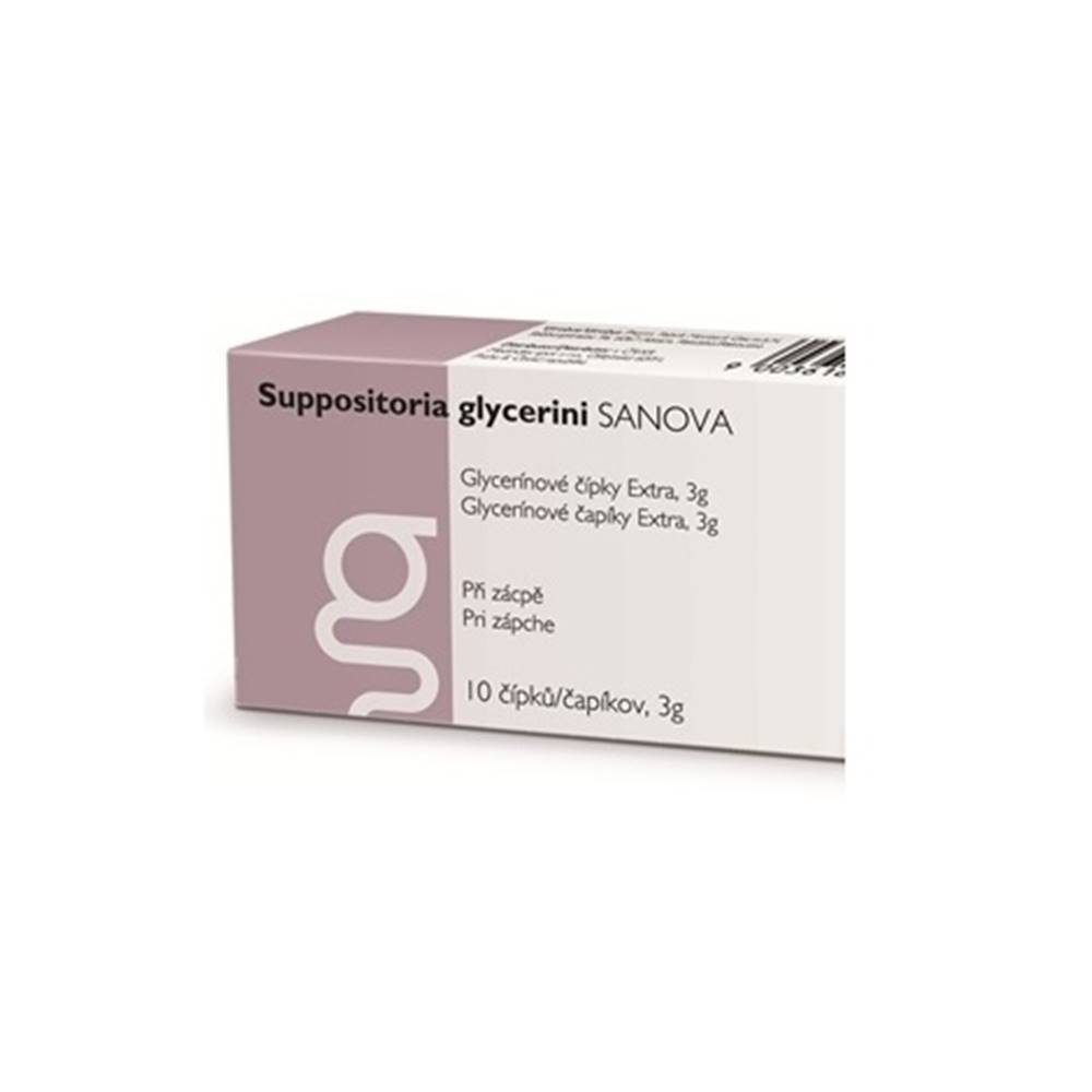 Medindex, spol. s r.o. SANOVA Suppositoria glycerini Extra 3g glycerínové čípky 10 ks