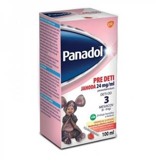 PANADOL pre deti s príchuťou jahoda 24 mg/ml 100 ml